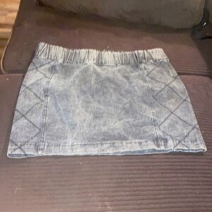 Vintage Bebe Black Denim Mini Skirt Size:M